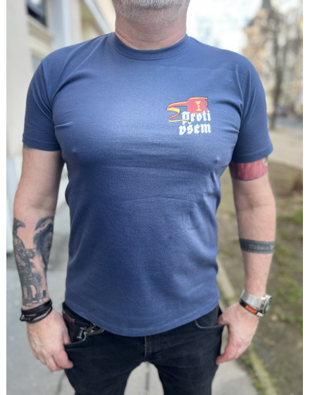 RW Pánské Tričko PROTI VŠEM navy