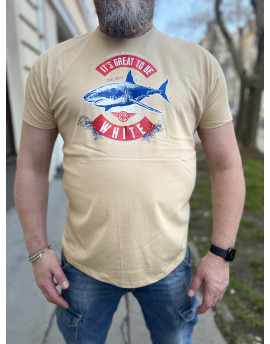 RW Pánské Tričko ŽRALOK sand