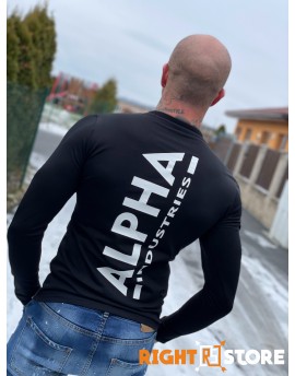 Alpha Industries triko s dlouhým rukávem Back Print Heavy LS