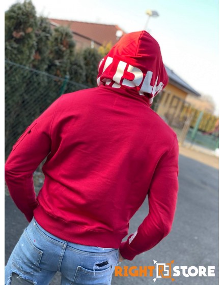 Alpha Industries pánská mikina Alpha Hoody speed red