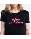 Dámské triko Alpha Industries New Basic T neon pink