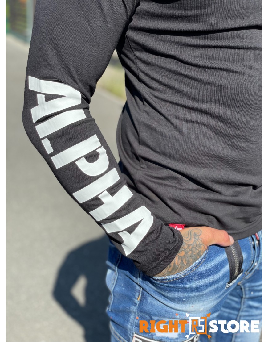 Alpha Industries pánské triko Sleeve Print Heavy LS - RIGHT STORE