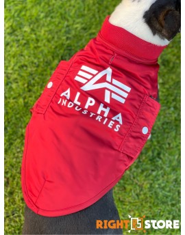 Alpha Industries bomber pro psy MA-1 Dog Jacket Backprint RBF red