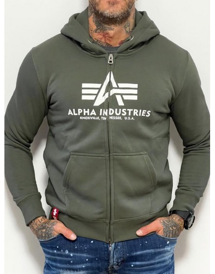 Alpha Industries Basic Zip Hoody olive