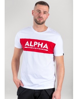 Alpha Industries pánské triko Inlay T white/red