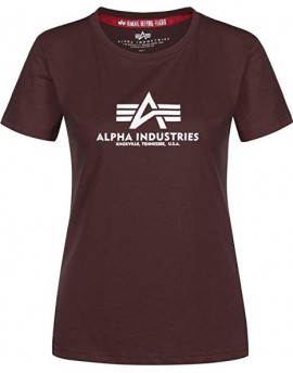 Alpha Industries dámské triko Basic deep maroon