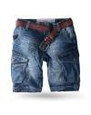 Thor Steinar Cargojeansshorts Stahlheim Mittelblau