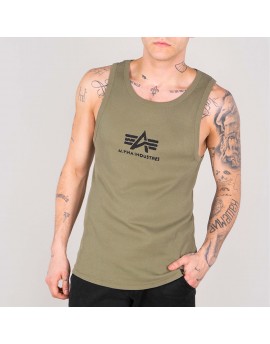 Pánské tílko Alpha Industries Logo Tank olive