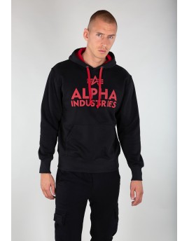 Alpha Industries pánská mikina Froam Print Hoody black/red