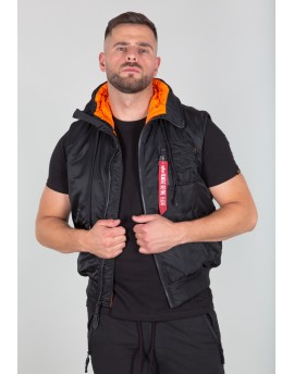 Hooded MA-1 Vest black