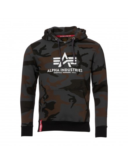 Alpha Industries Basic Hoody Black Camo