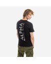 Alpha Industries pánské triko Backprint Black/Reflective Print