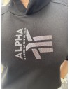 Alpha Industries Hoody Dress Glitter Wmn Black