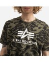 Alpha Industries Basic T-Shirt Camo brushstroke green