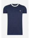 Fred Perry Taped ringer triko carbon blue