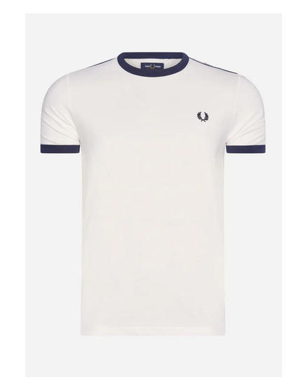 Fred Perry Taped ringer triko snow white