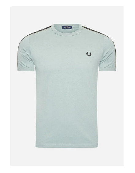 Fred Perry Taped ringer triko ash blue/navy